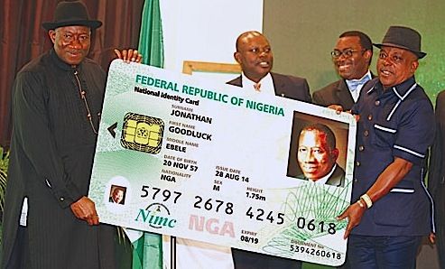 File photo shows the launch of the Nigeria National e-ID Card