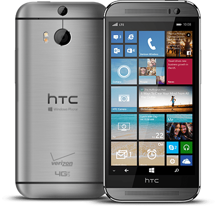 HTC One M8 smartphone running Windows Mobile