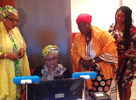 Aisha Buhari, wife of Nigeria's President undergoing ID enrollment in Abuja